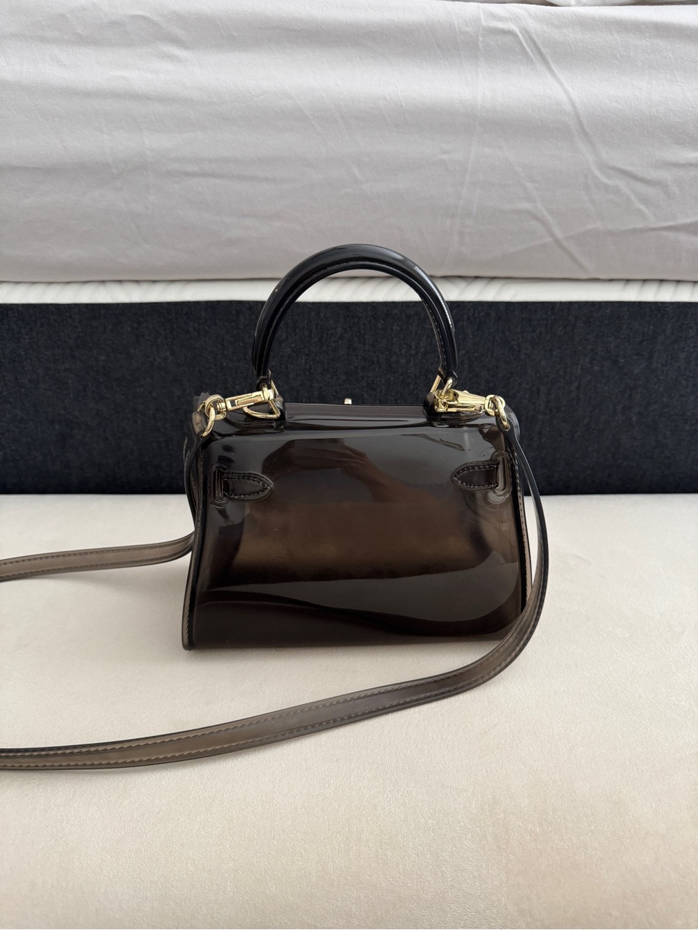 *SOLD* Black Top-Handle mini bag - Picture 4 of 11